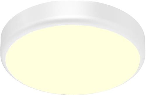 LED Plafondlamp met Sensor + Dag en Nacht Sensor - Brinton Gruna - 20W 2000lm - Warm Wit 3000K - IP54 - Opbouw - Rond - Wit