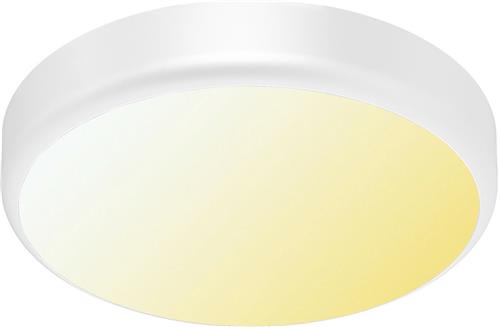 LED Plafondlamp met Sensor + Dag en Nacht Sensor - Kingtron Gruna - 20W 2000lm - Aanpasbare Lichtkleur CCT - IP54 - Opbouw - Rond - Wit