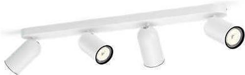 Philips Pongee opbouwspot - 4-lichts - wit