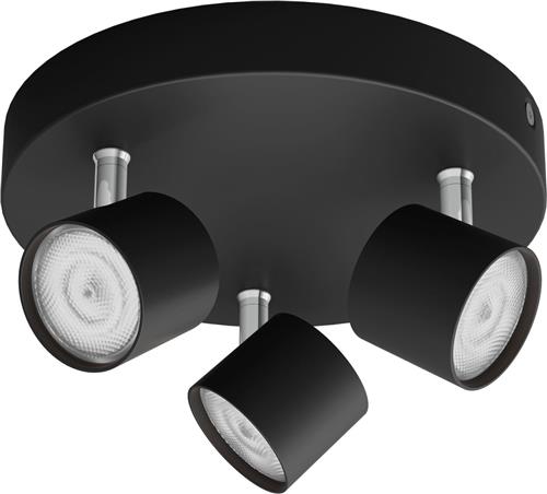 Philips Star opbouwspot - 3-lichts - zwart