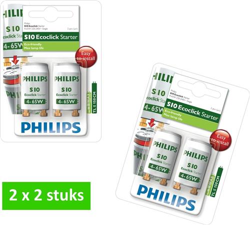 PHILIPS starter S10 | Ecoclick | 4 - 65 watt | multipack 4 stuks