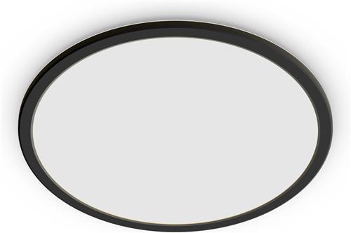 Philips SuperSlim badkamer plafondlamp - zwart - rond - 18 W