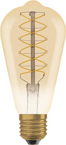 Ledvance Vintage 1906 LED E27 Peer Goud 7W 600lm - 822 Zeer Warm Wit | Dimbaar - Vervangt 48W