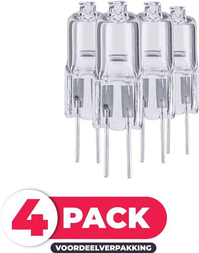Philips 12V Halogeenlamp G4 - 7W (10W) - Warm Wit Licht - Dimbaar - 4 stuks
