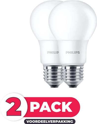 Philips CorePro LED E27 - 11W (75W) - Warm Wit Licht - Niet Dimbaar - 2 stuks