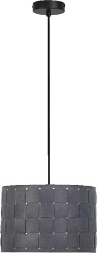 LEDVANCE hanglamp Decor Felt Weaving grijs van vilt & metaal, E27, 280 mm diameter, warme lichteffecten dankzij geweven lampenkap, duurzaam dankzij vervangbare lichtbron, eenvoudig te installeren