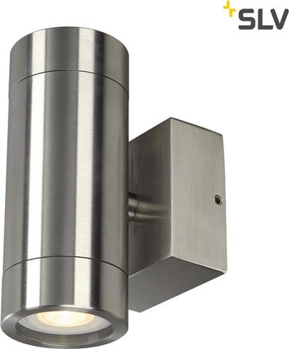 SLV buiten wandlamp Astina Steel - Gu10 - roestvrij staal