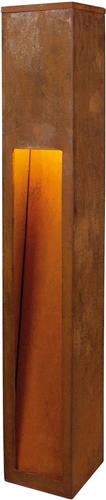 SLV buiten sokkellamp Rusty Slot 80 - led - geroest staal