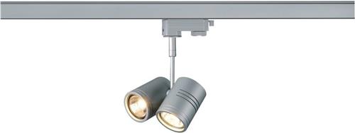 SLV BIMA II Railverlichting 2x100W Grijs Chroom 152232