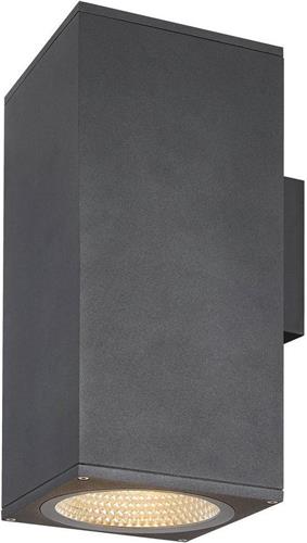 SLV buiten wandlamp Enola Square Up/Down L - antraciet