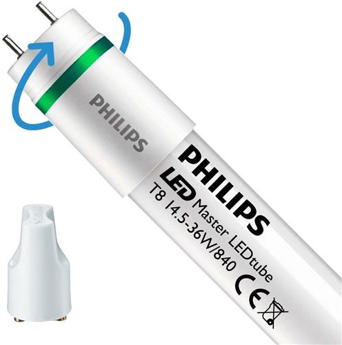 Philips Master LED Buis 120 cm T8 G13 - Ultra Efficiency 14.5W vervangt 36W - 840 Koel Wit - 120 cm