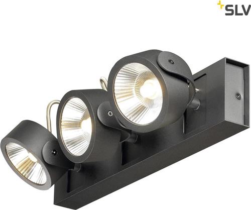Richtbare spots Kalu Led 3-lichts - 3x47w zwart - 1000131