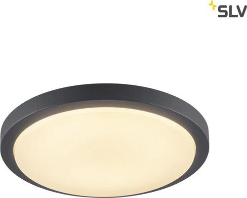 SLV buiten plafondlamp Ainos Sensor rond - antraciet