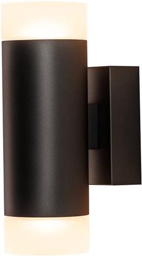SLV astina wl up/down wandlamp zwart 2xgu10