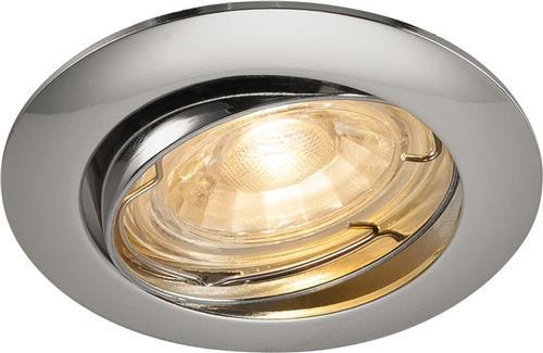 Richtbare inbouwspot Pika GU10 8,3cm rond chroom - 1000719