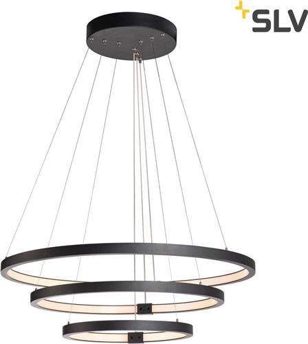 Led hanglamp One Triple 3-rings Ø 80cm dimbaar zwart - 1002913