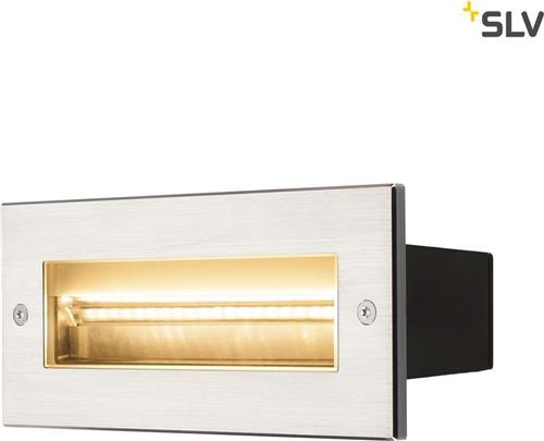 SLV buiten wandlamp Brick asymmetrisch - roestvrij staal