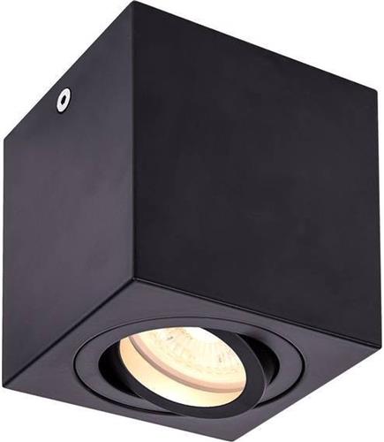 Vierkante downlight Triledo GU10 8,5cm zwart - 1002013