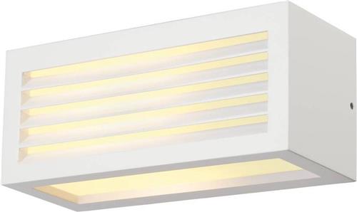 SLV buiten wandlamp Box-L - E27 - wit