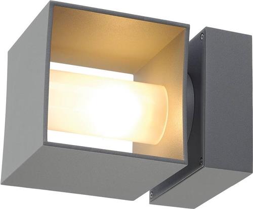 SLV buiten wandlamp Square Turn - zilvergrijs