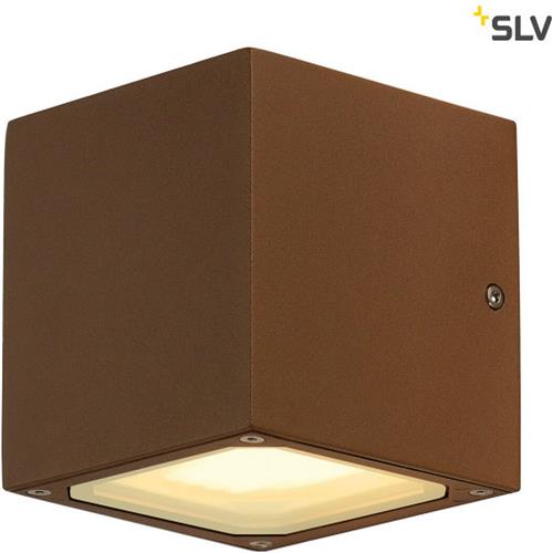 SLV buiten wandlamp Sitra Cube - gx53 - roest