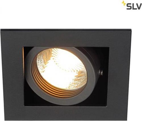 Inbouw spot Kardan 230 Volt 1 spot GU10 zwart