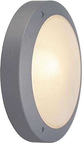 SLV buiten wandlamp Bulan - zilvergrijs/glas gesatineerd