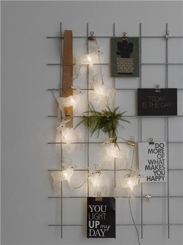 Konstsmide 1441 - Snoerverlichting - 8 lamps LED acryl elanden - 175 cm - 24V - voor binnen - warmwit