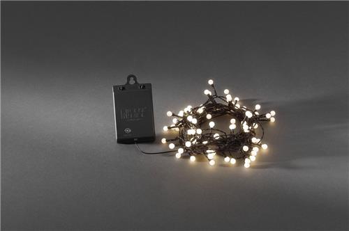 Kerstverlichting op batterijen 8 meter - 80 LEDs - Ronde LED Lampjes - IP44 waterdicht - Lichtsnoer voor binnen en buiten
