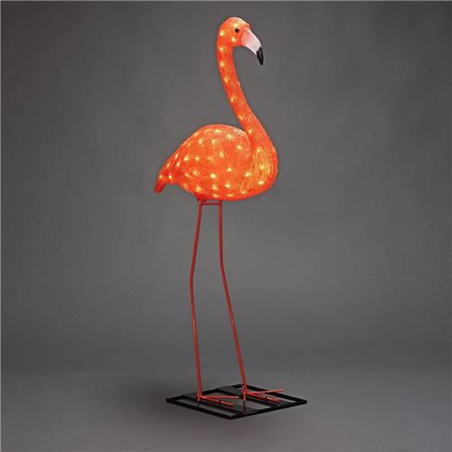 Konstsmide 6273 - Lichtdecoratie - Flamingo 110cm 96L LED verlicht - 24V buitentrafo- zeer energiezuinig - voor binnen en buiten - oranje