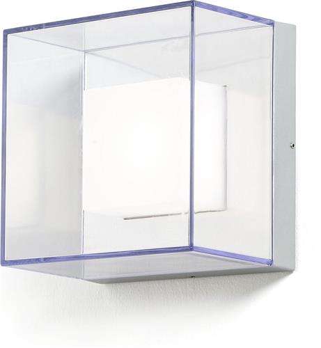 Konstsmide - San Remo LED 9x1W flush square 21cm 230V 3000K - grijs/rook