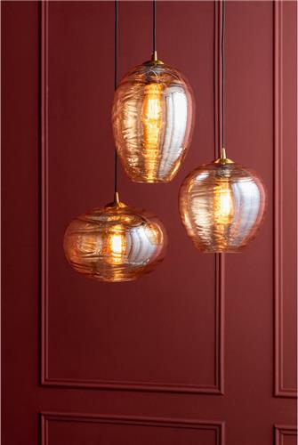 Leitmotiv - Hanglamp Glamour Sphere - Amberbruin