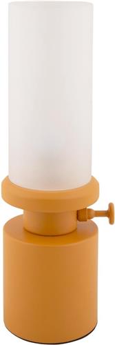 Leitmotiv Tafellamp Camp LED - Geel - 9x9x29.5cm - Scandinavisch - Sinterklaas cadeau - Sinterklaas cadeautjes - Cadeau vrouw - Cadeau man - Cadeau voor haar - Cadeau voor hem - Sint cadeau - Sint kado - Kado man - Kado vrouw