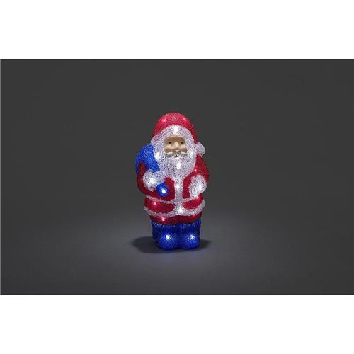 Konstsmide Kerstman - 3D kerstfiguur - Transparant - 30cm hoog - IP20
