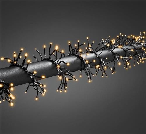 Clusterverlichting voor binnen en buiten - 8 functies - 1536 LEDs  2100K Amber  11,3 meter  Kerstverlichting  IP44  Incl. Transformator