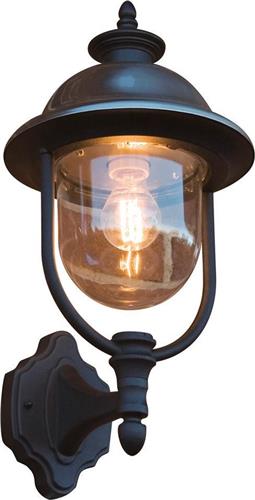 Konstsmide 7239 - Wandlamp - Parma wandlamp opwaarts 43cm 230V E27 - matzwart/RVS