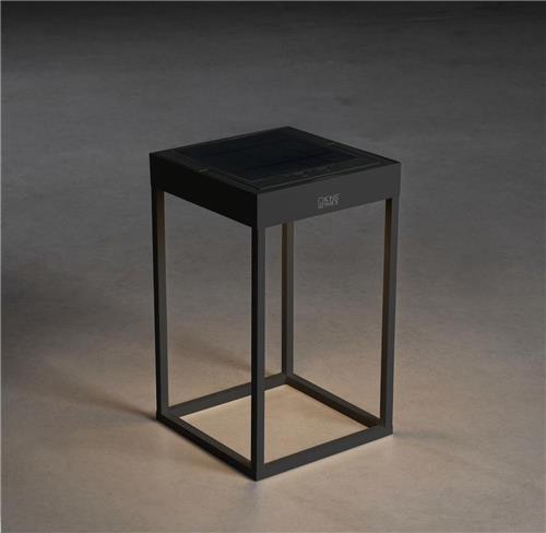 Konstsmide Portofino Tafellamp Buiten - Sensor/Solar - LED - 2700K/3000K - IP54 - Zwart