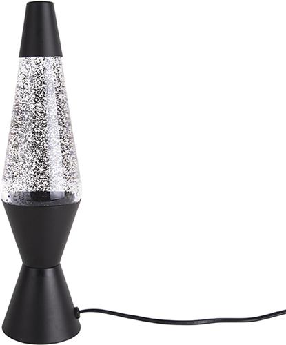 Leitmotiv Tafellamp Glitter - Zwart - 37x10cm - Scandinavisch - Sinterklaas cadeau - Sinterklaas cadeautjes - Cadeau vrouw - Cadeau man - Cadeau voor haar - Cadeau voor hem - Sint cadeau - Sint kado - Kado man - Kado vrouw