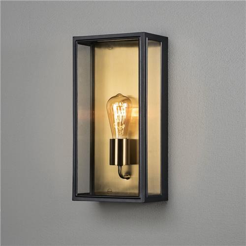Landelijke muurlamp Carpi zwart met goud - 7349-758