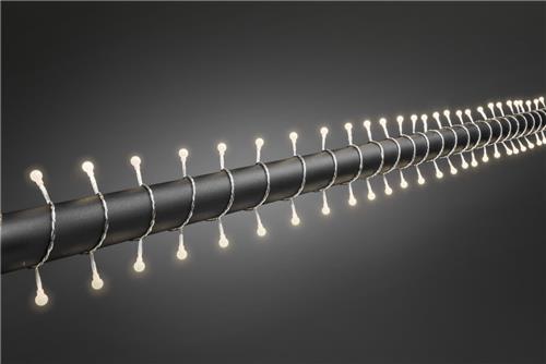 Konstsmide 3691 - Snoerverlichting - 80 lamps cherry LED - 632 cm - transparante kabel - 24V - voor buiten - warmwit