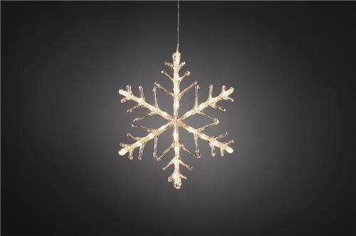 Konstsmide 4440 - Verlicht kerstfiguur - 24 lamps LED sneeuwvlok - 40 cm - 24V - voor buiten - warmwit