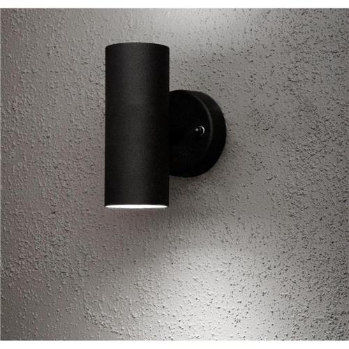 Konstsmide Modena - Wandspot twin 17cm - 230V - GU10 - matzwart