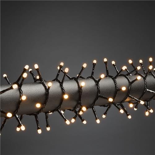 Clusterverlichting voor binnen en buiten - 800 LEDs  Frosted  2100K Amber  17,6 meter  Kerstverlichting  IP44  Incl. Transformator