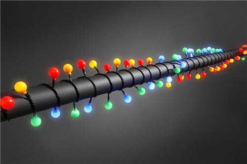 Konstsmide 3696 - Snoerverlichting - 80 lamps globe LED - 632 cm - 24V - voor buiten - multi