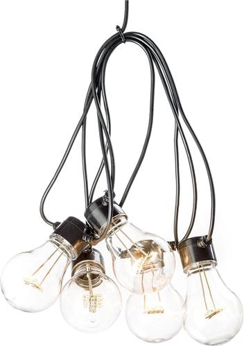 Konstsmide ® 2397-800 - Snoerverlichting - Premium 10 lamps VERLENGSNOER feestverlichting extra warmwit - 10m - zeer energiezuinig - ALLEEN TE GEBRUIKEN MET STARTSNOER 2396-800 - max 3 verlengsnoeren op 1 startsnoer (max 40m) - voor buiten en binnen