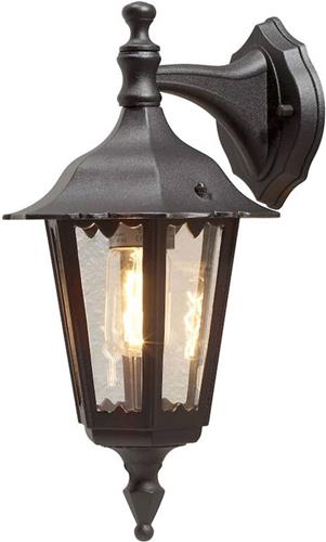 Konstsmide Firenze - Wandlamp neerwaarts 39cm - 230V - E27 - matzwart