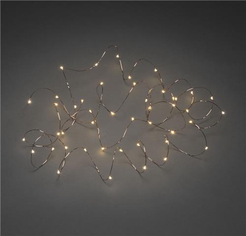 Konstsmide kerstverlichting - LED lichtsnoer met 200 zeer kleine warm witte lampjes voor buiten en binnen