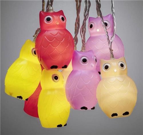 Konstsmide 1477-503 Motief lichtketting Uil Binnen werkt op het lichtnet LED Warmwit Verlichte lengte: 8.5 m