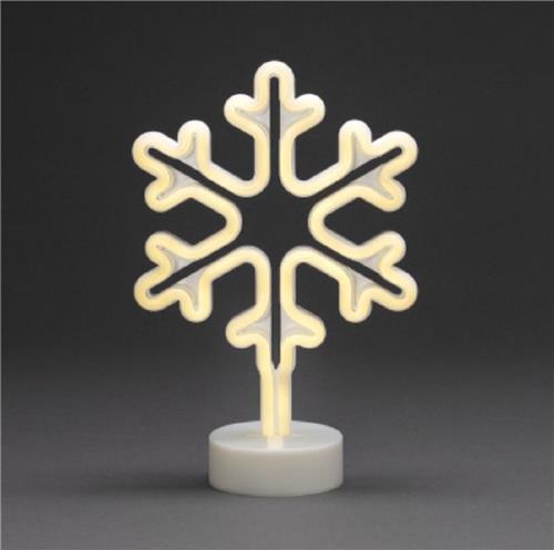 Konst Smide Led Lichtfiguur Snowflake met Timer op Batterijen