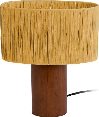 Leitmotiv Tafellamp Sheer Oval - Geel - Ø21cm - Modern - Sinterklaas cadeau - Sinterklaas cadeautjes - Cadeau vrouw - Cadeau man - Cadeau voor haar - Cadeau voor hem - Sint cadeau - Sint kado - Kado man - Kado vrouw